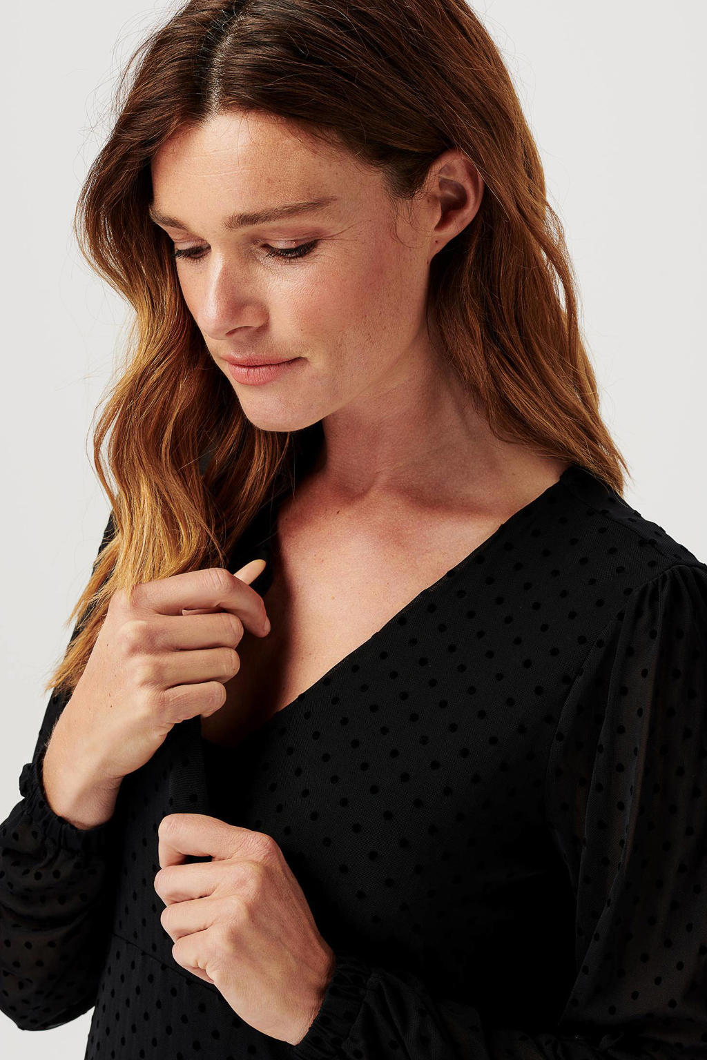 Noppies semitransparante zwangerschaps en voedingsjurk Olathe met