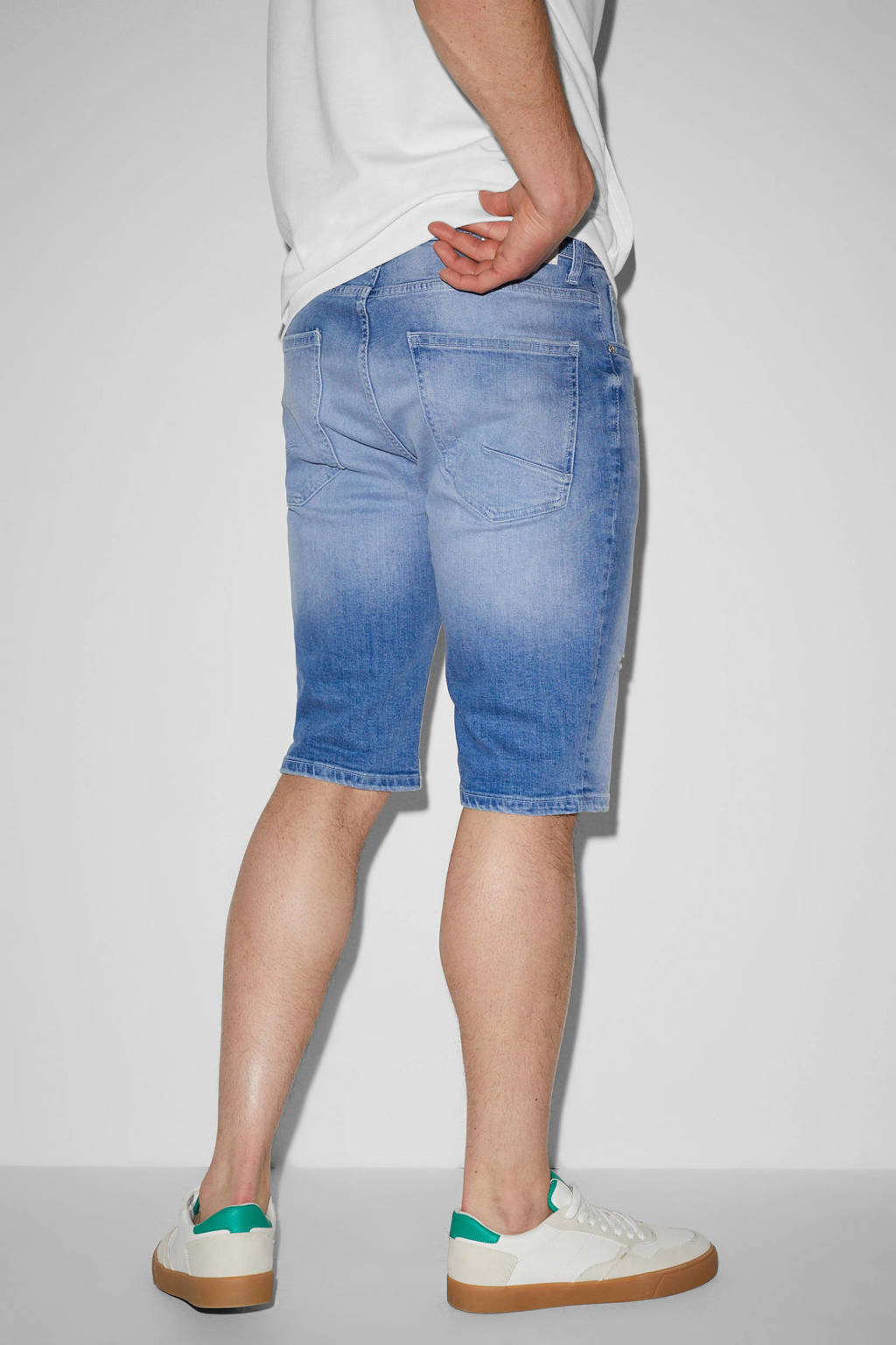 C&A Clockhouse slim fit jeans short blauw