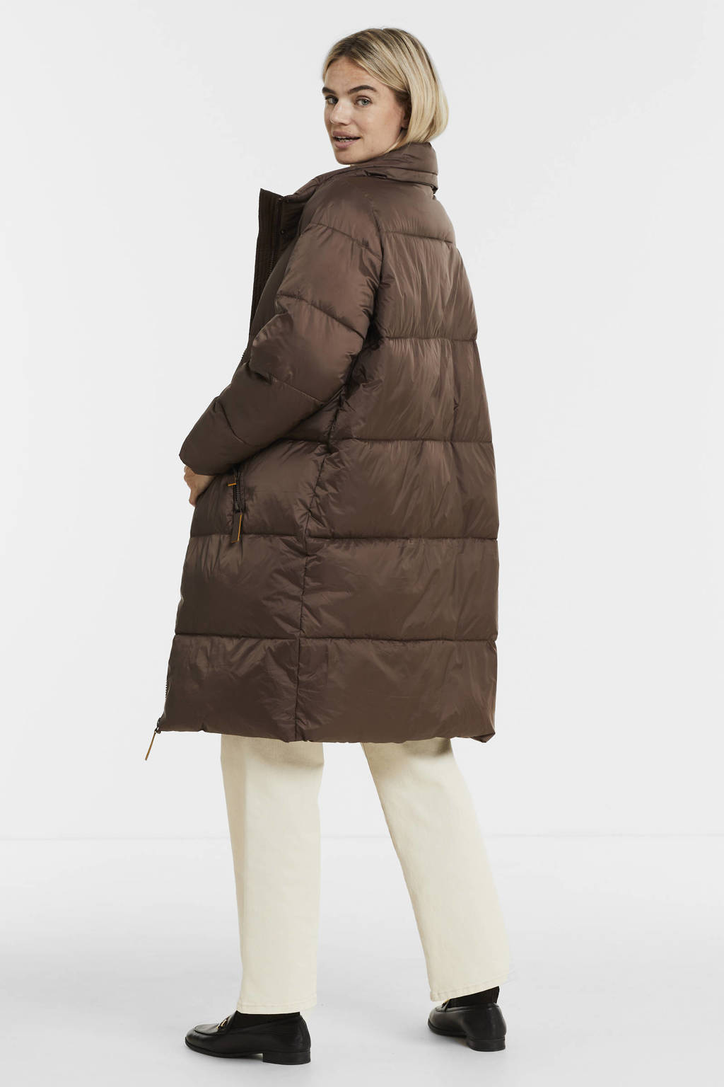 Openbaren voering Kan weerstaan Circle of Trust gewatteerde jas Maia coat bruin | wehkamp