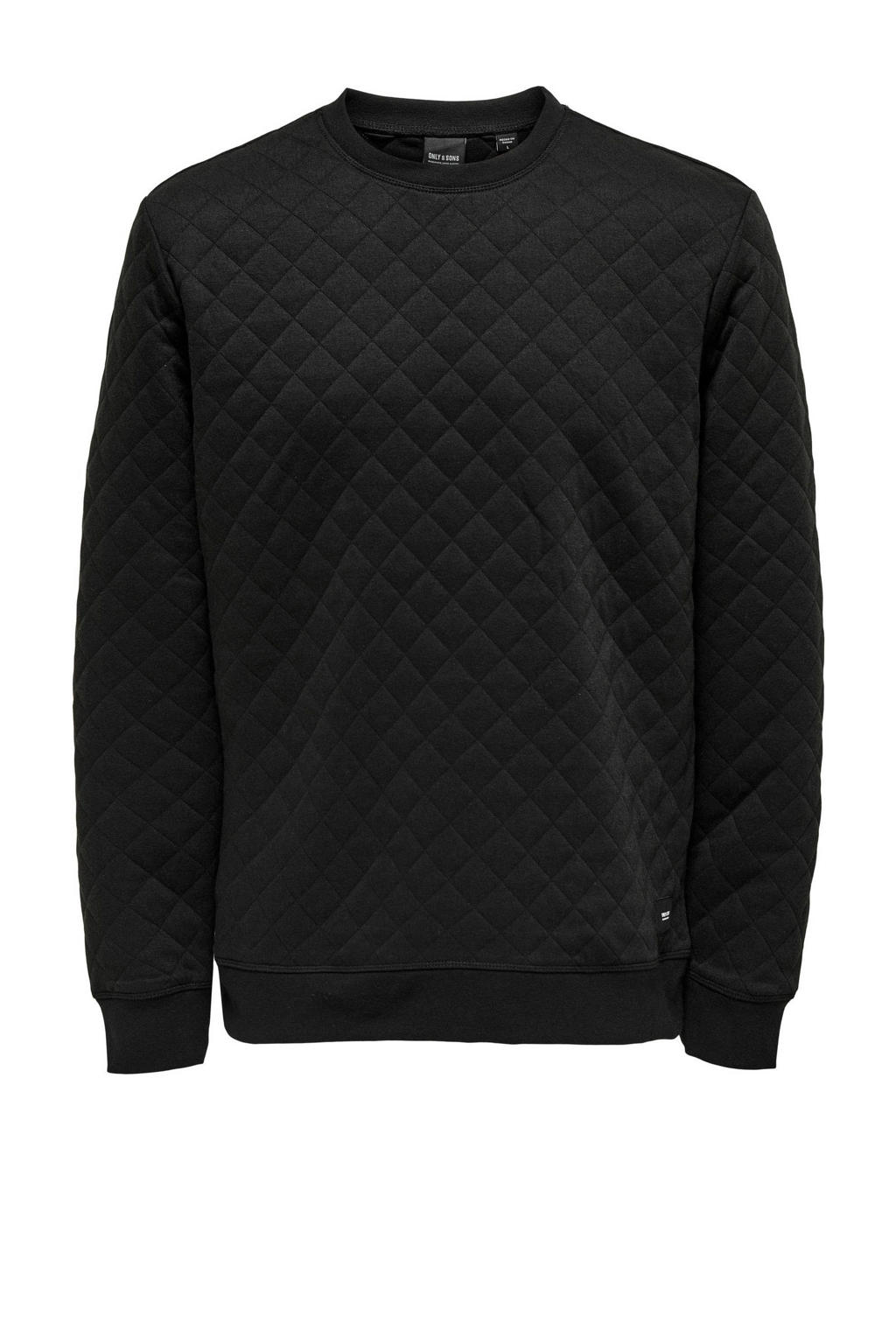 ONLY & SONS sweater ONSDYLAN met textuur black