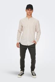 thumbnail: ONLY & SONS gemêleerde tapered fit broek ONSMARK slate black