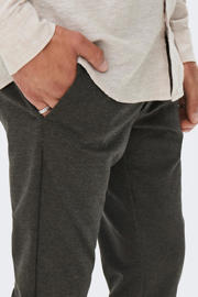 thumbnail: ONLY & SONS gemêleerde tapered fit broek ONSMARK slate black