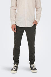 thumbnail: ONLY & SONS gemêleerde tapered fit broek ONSMARK slate black
