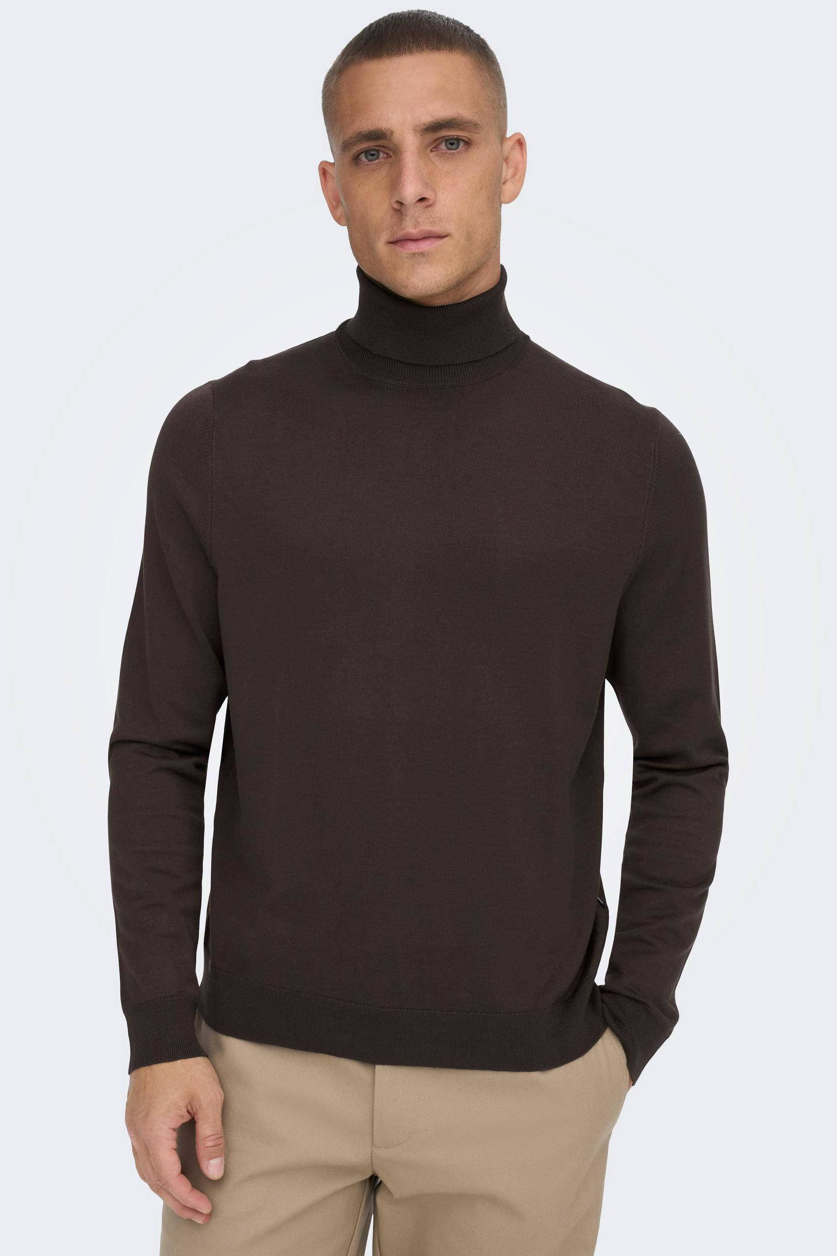 Mode Sweaters Coltruien Crea Concept Coltrui bruin casual uitstraling 