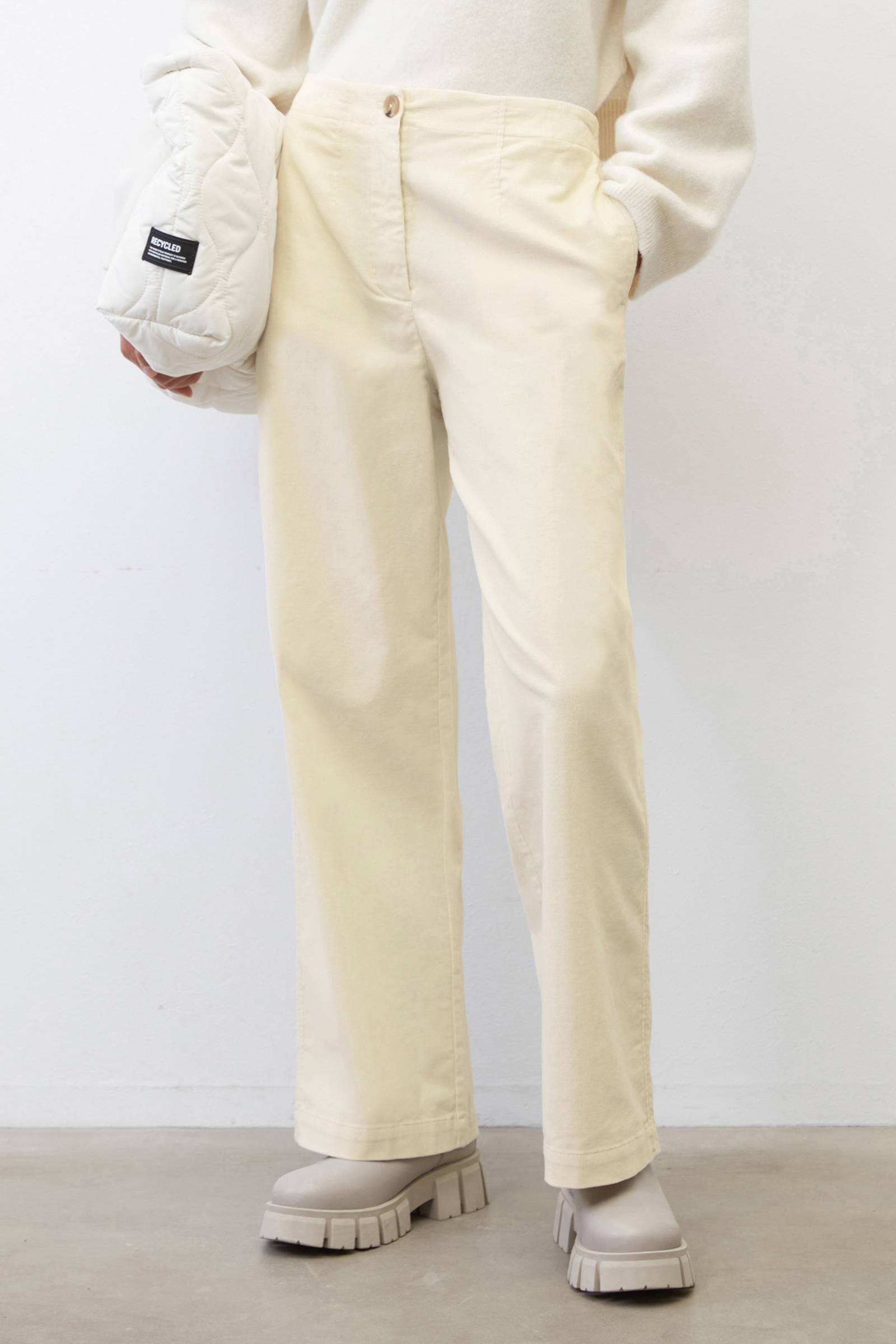 Sir Oliver Chino wit-zwart grafisch patroon casual uitstraling Mode Broeken Chino’s 