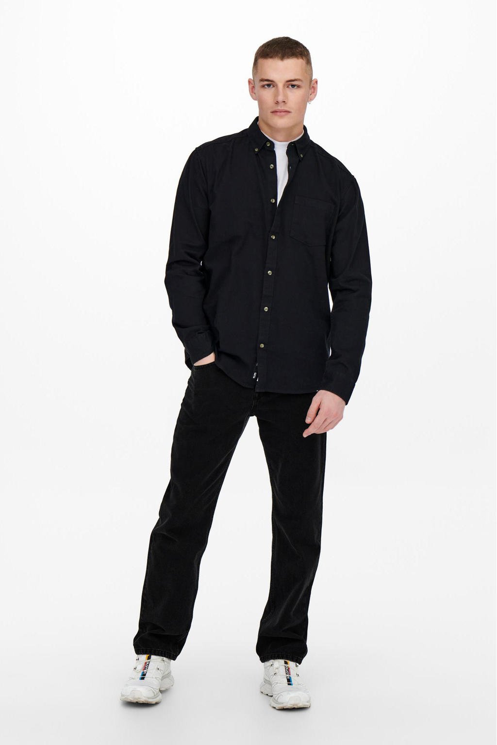 ONLY & SONS regular fit jeans ONSWEFT 2956 black denim