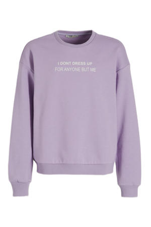 sweater Pafasa met tekst lila