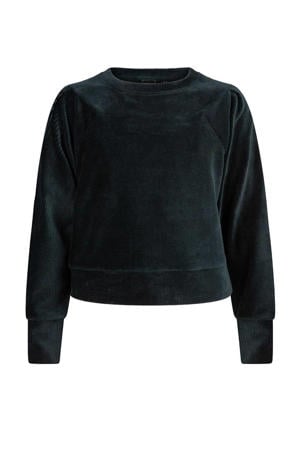 sweater met textuur donkergroen