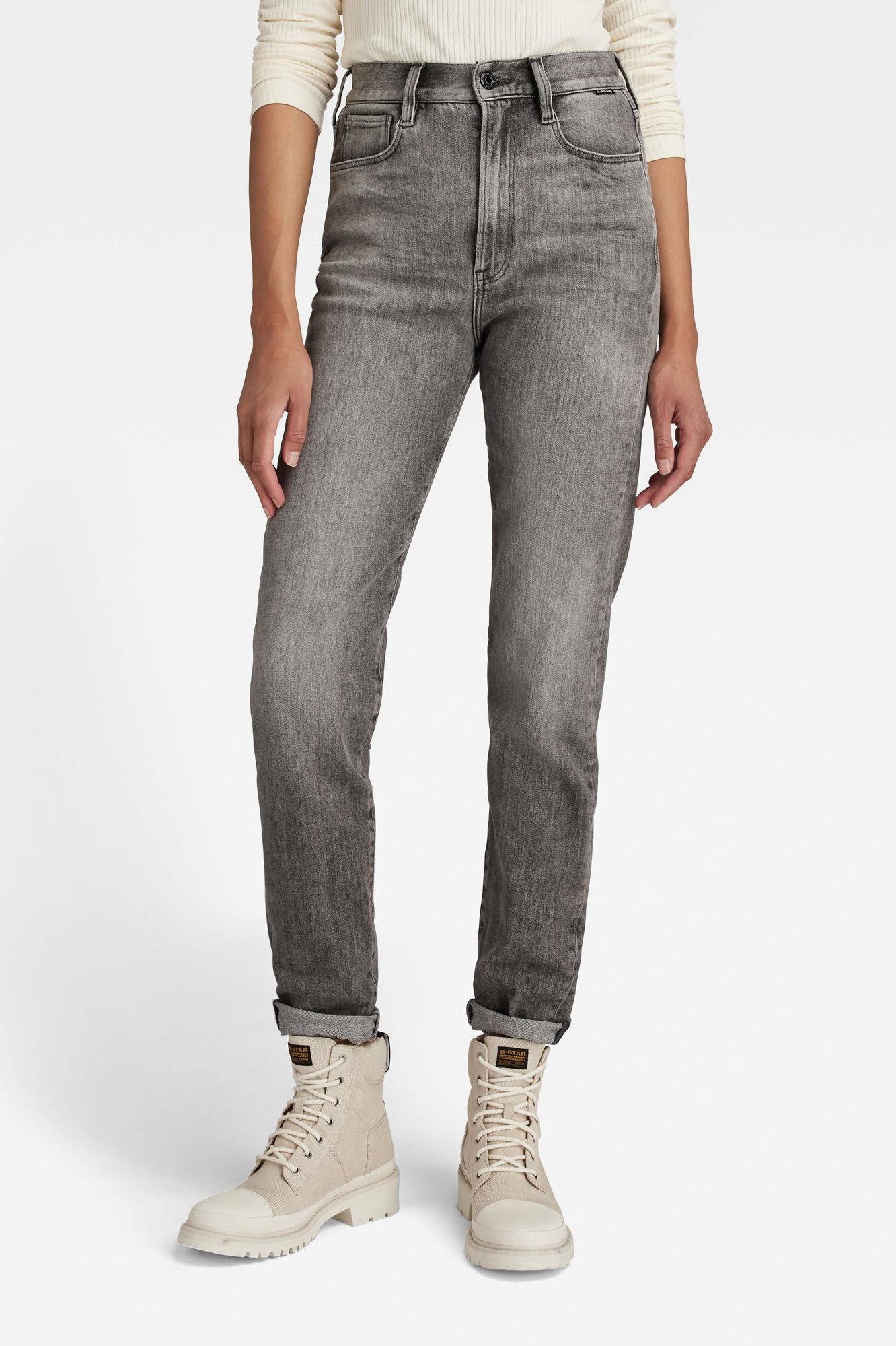 G-Star RAW Virjinya high waist slim fit jeans faded carbon | wehkamp
