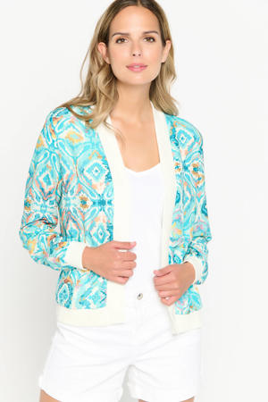 vest met all over print turquoise