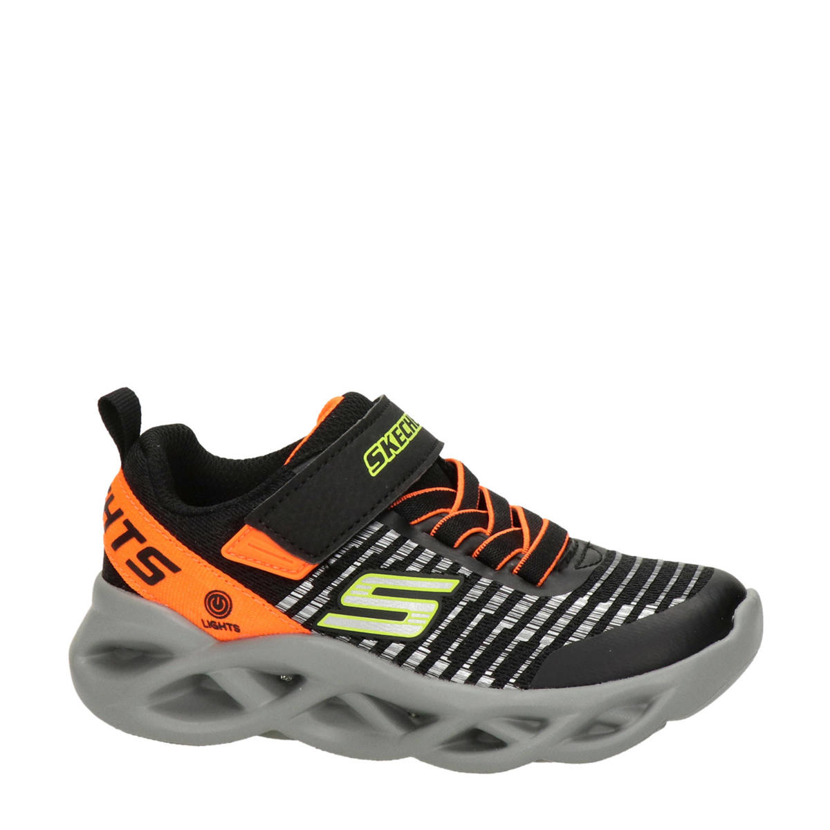 Empirisch Wijde selectie kiem Skechers Twisty Brights sneakers met lichtjes zwart/oranje | wehkamp