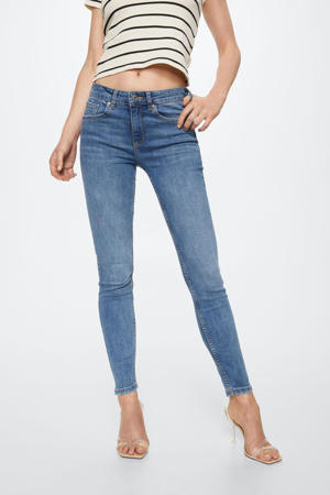 low waist push-up skinny jeans blauw