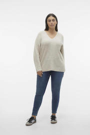 thumbnail: VERO MODA CURVE gemêleerde trui VMCREWLEFILE grijs