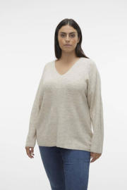 thumbnail: VERO MODA CURVE gemêleerde trui VMCREWLEFILE grijs