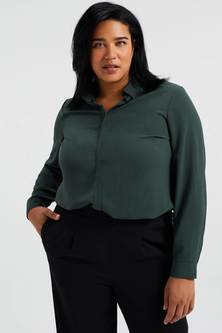 Blouses korte mouw groen BLACK ROSE main image 1