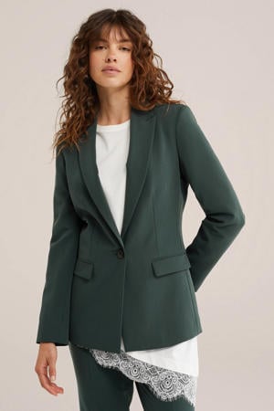 getailleerde blazer donkergroen