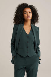 thumbnail: WE Fashion getailleerde blazer donkergroen