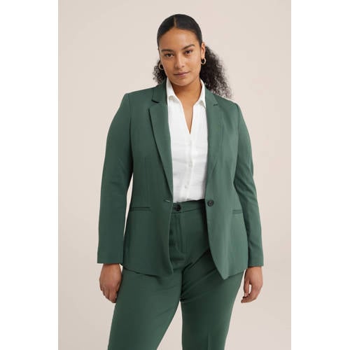 WE Fashion Curve blazer donkergroen afbeelding
