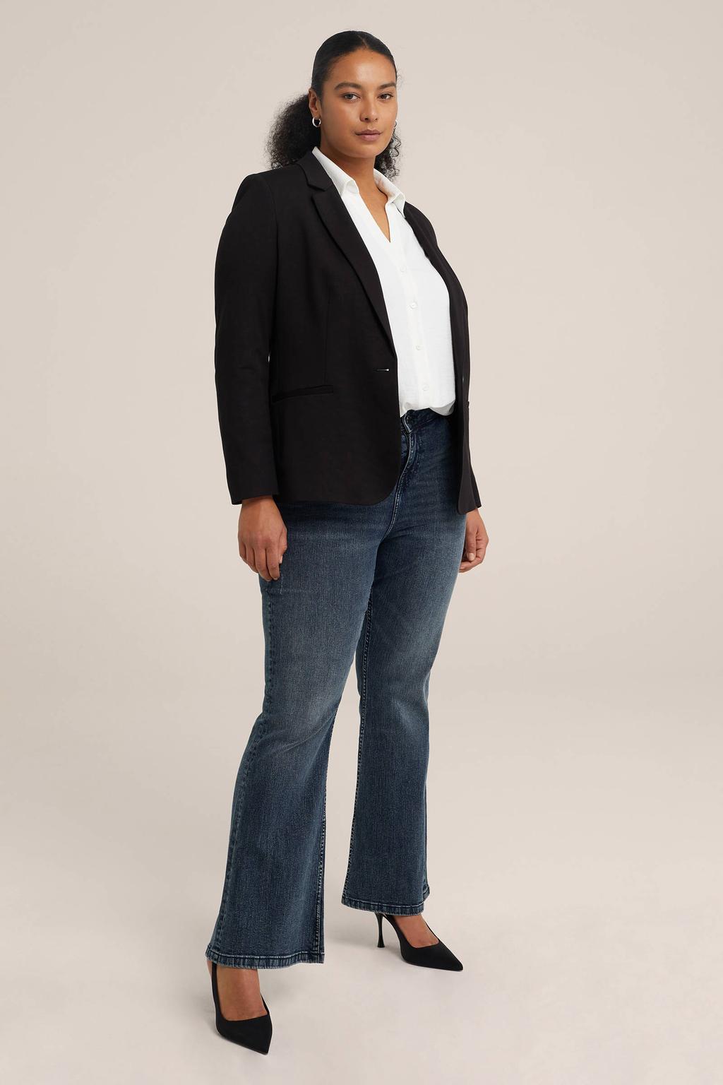 WE Fashion Curve blazer zwart