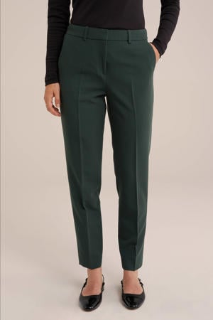 slim fit pantalon donkergroen
