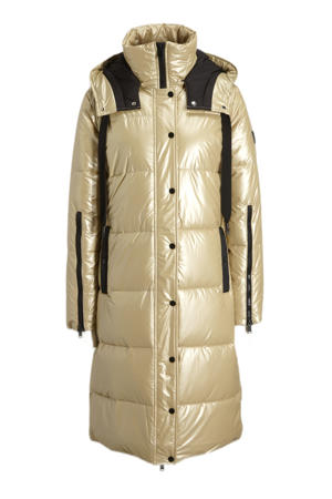 coated gewatteerde jas Laxon goud/zwart