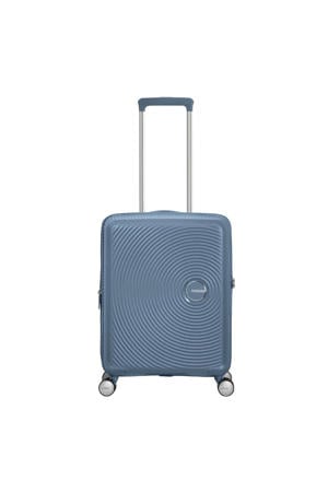 Wehkamp American Tourister trolley Soundbox 55 cm. Expandable grijsblauw aanbieding