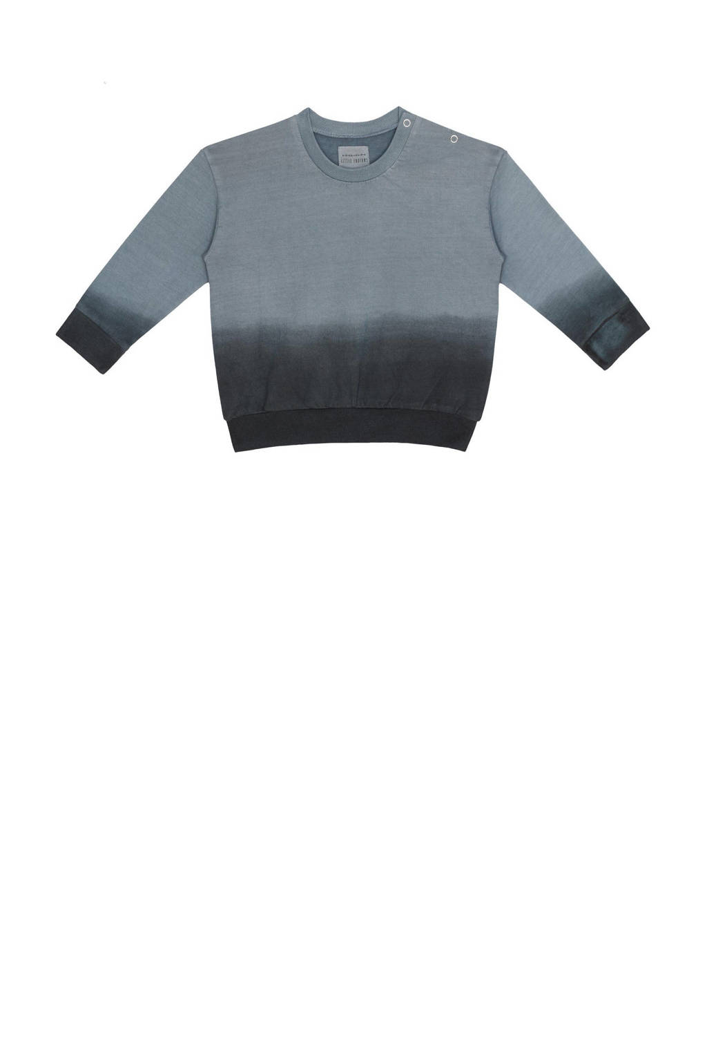 dip-dye sweater Degrading Dye van biologisch katoen grijsblauw