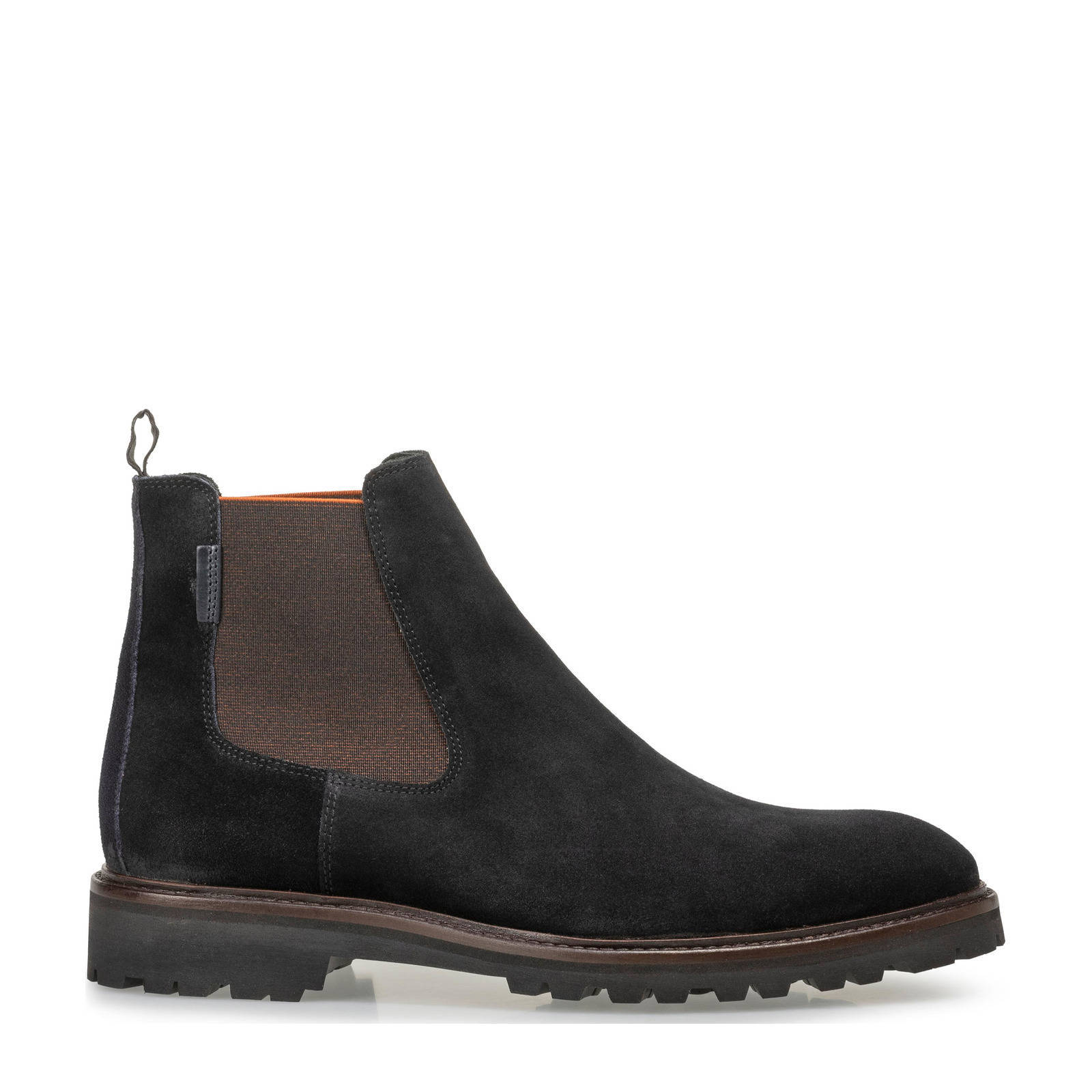 Floris van Bommel Sturdi 04.14 suède chelsea boots zwart | wehkamp