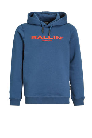 unisex hoodie met logo blauw
