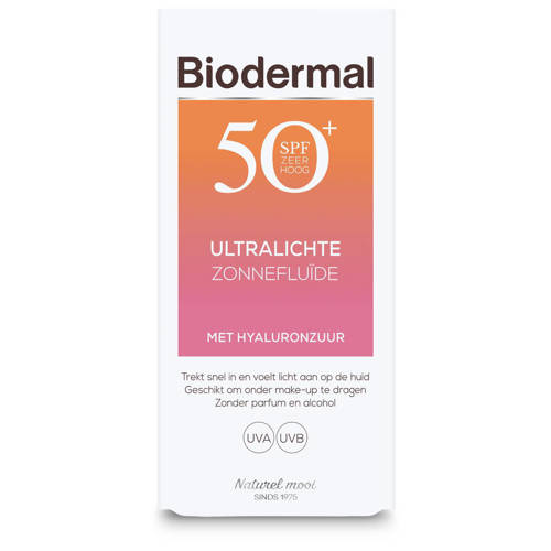 Wehkamp Biodermal Ultralichte Zonnefluide zonnebrand voor het gezicht - SPF50+ - 40 ml aanbieding
