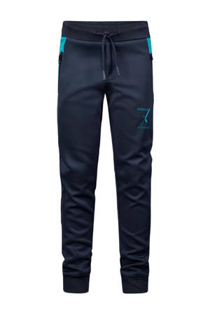 regular fit broek Ditch donkerblauw/aqua
