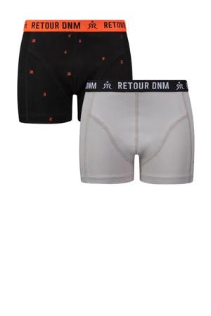   boxershort Jaron - set van 2 zwart/grijs