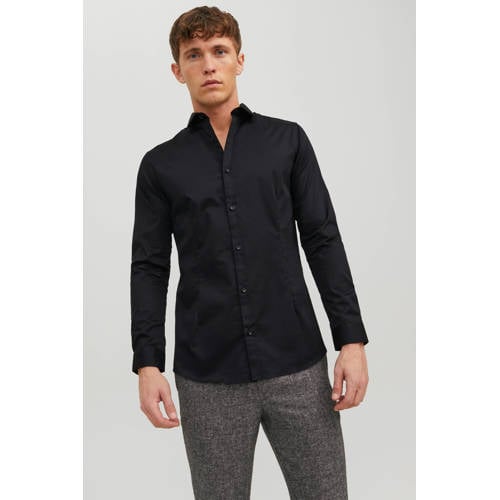 JACK & JONES PREMIUM zakelijk overhemd zwart afbeelding