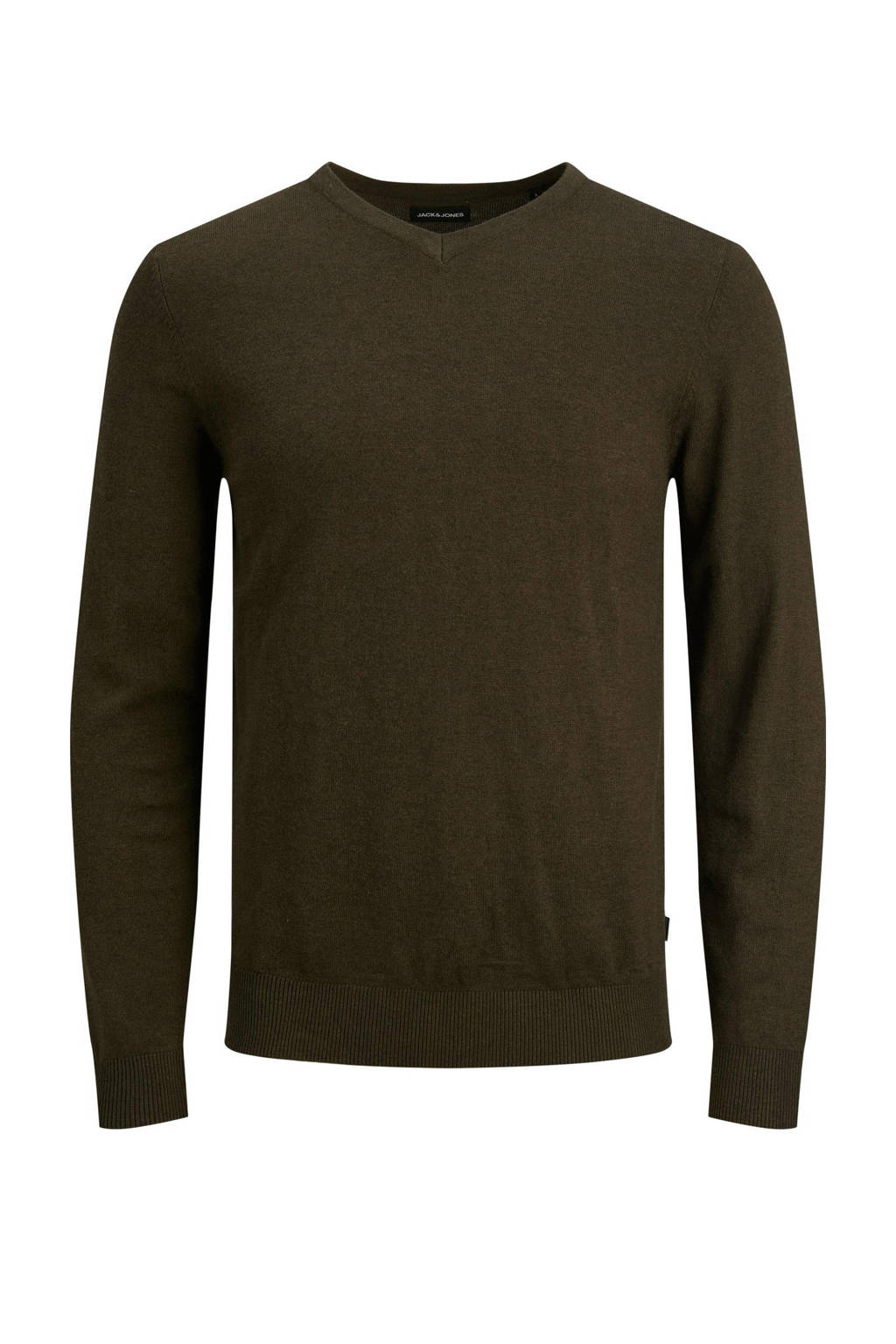 JACK & JONES ESSENTIALS gemêleerde trui JJEEMIL olive night