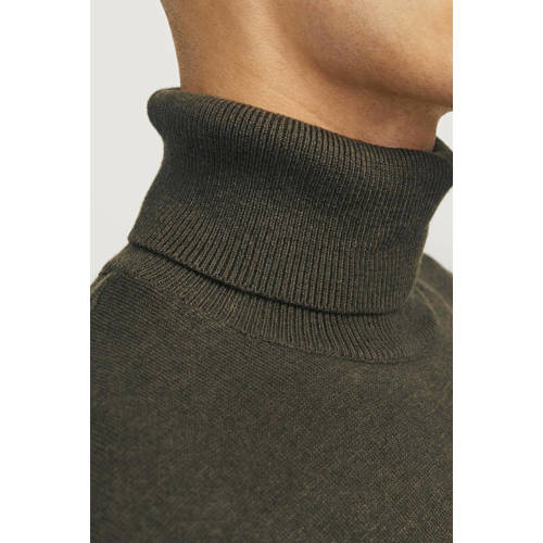 JACK & JONES ESSENTIALS coltrui fijn gebreid groen afbeelding