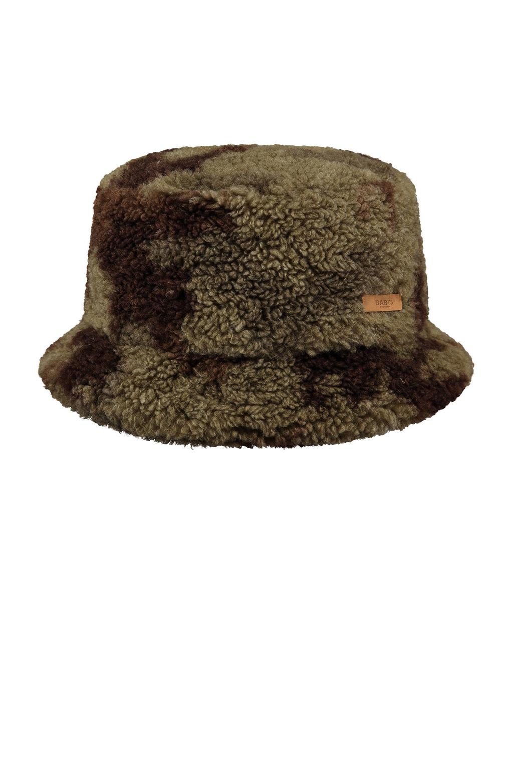Barts teddy bucket hat met camouflageprint kaki