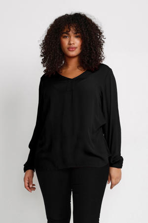 top KCami  met plooien zwart
