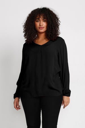 top KCami met plooien zwart