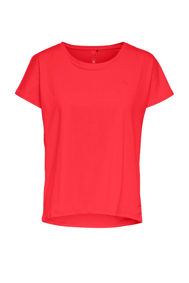 Score cijfer heelal ONLY PLAY sport T-shirt ONPAUBREE rood | wehkamp