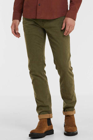 straight fit jeans NIGHTFLIGHT  met textuur 6415 groen