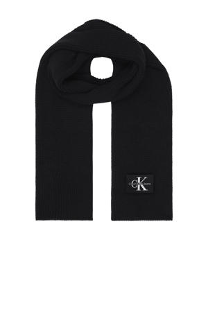 sjaal met logo zwart