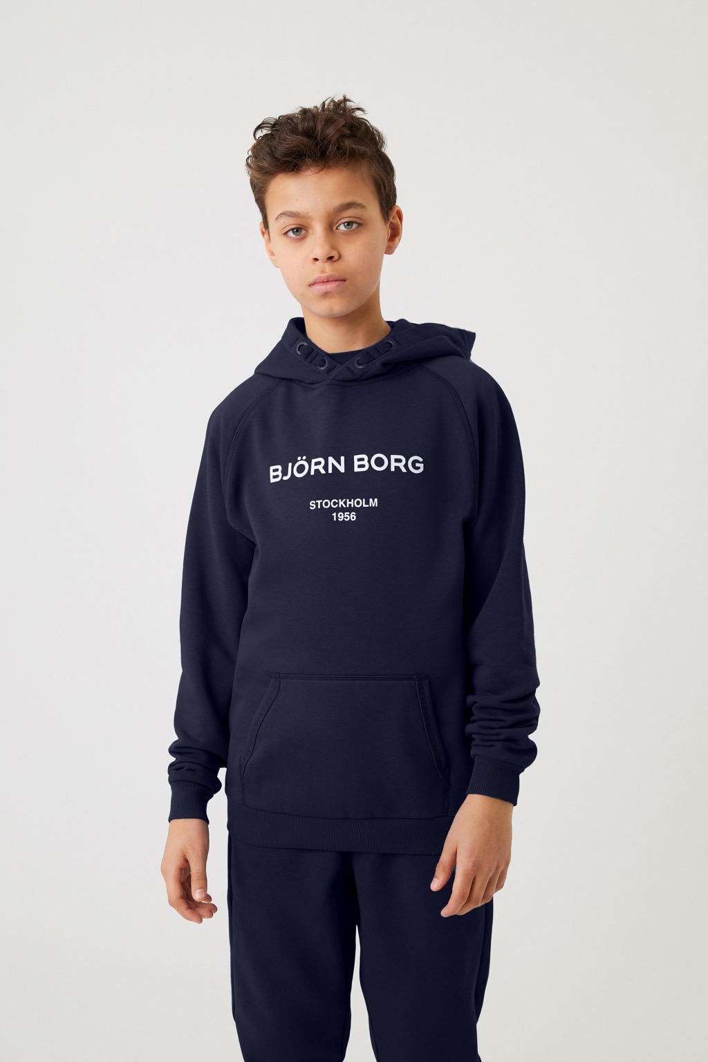 Björn Borg hoodie met logo donkerblauw