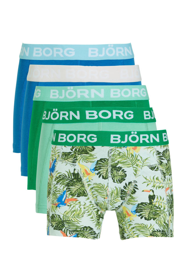 Verdorde visueel Zonder Björn Borg boxershort Core - set van 5 groen/blauw | wehkamp