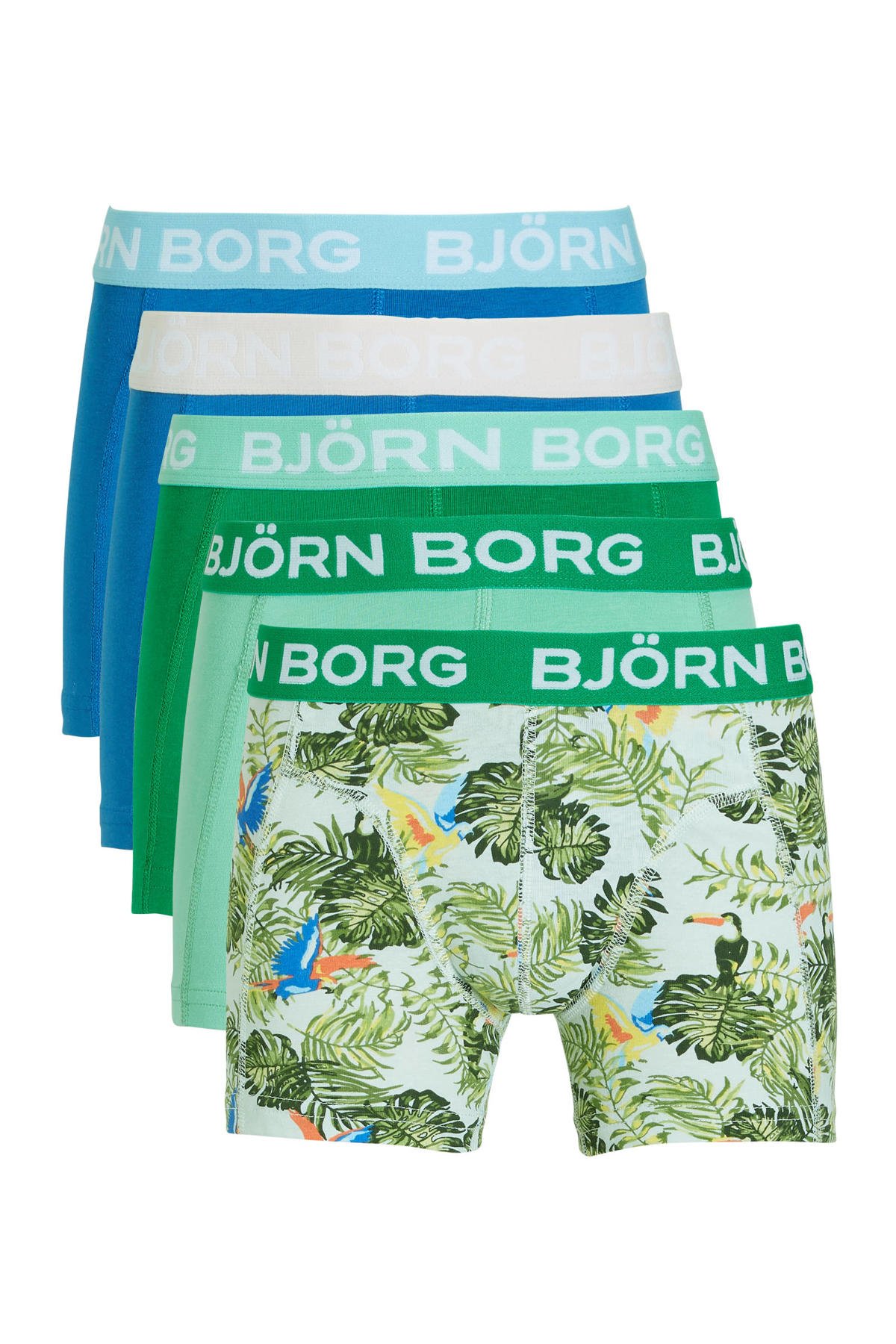 Uitwerpselen Startpunt Versterker Björn Borg boxershort Core - set van 5 groen/blauw | wehkamp