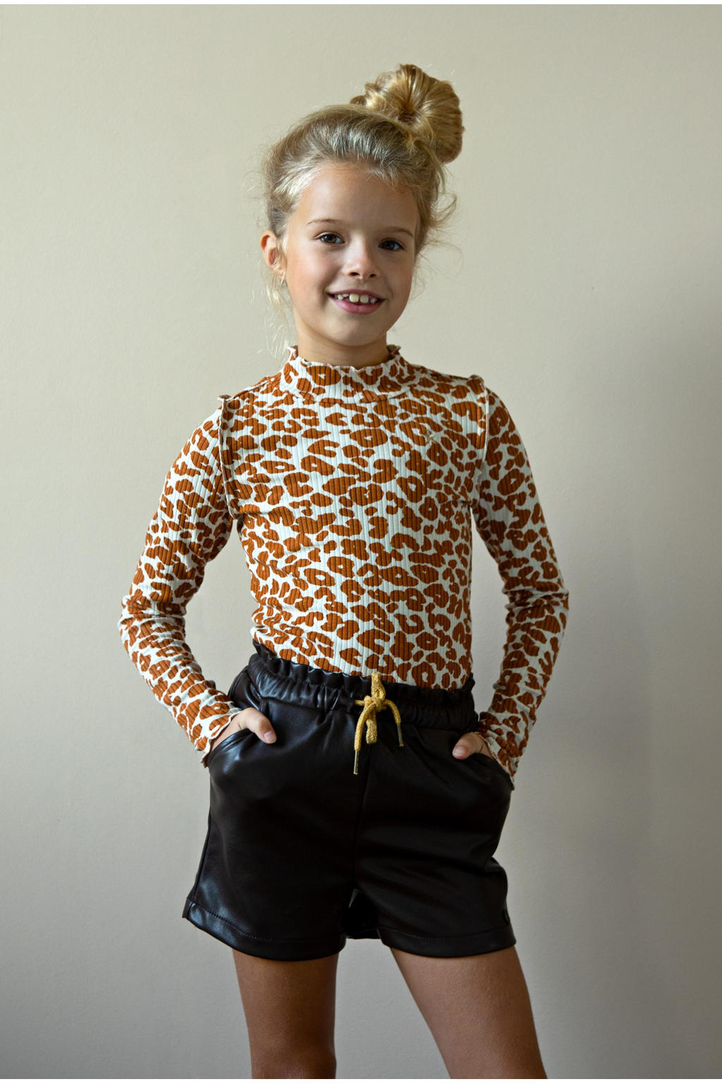 Like Flo longsleeve met dierenprint camel/beige | wehkamp