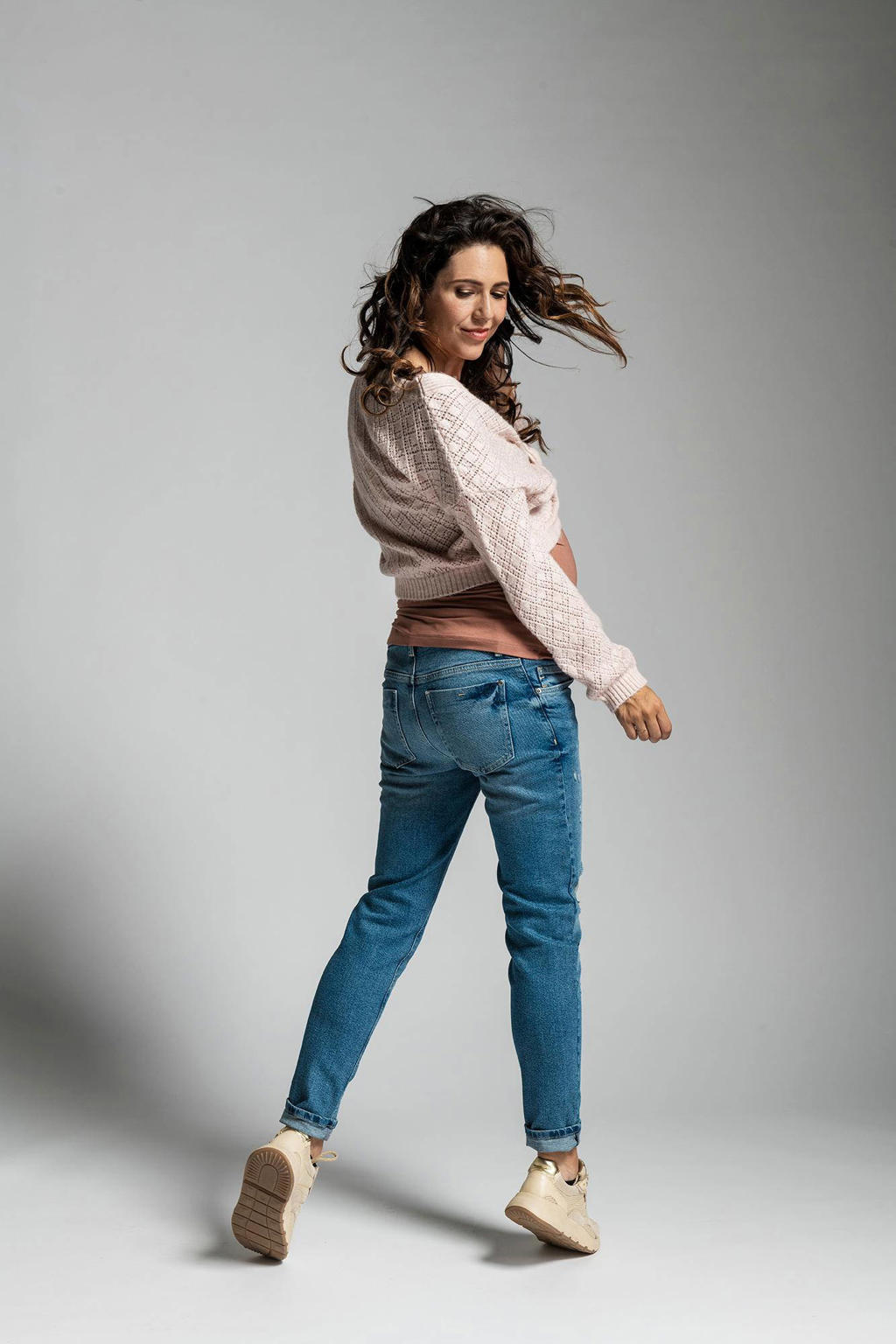 Skinny Zwangerschapsjeans Met Veel Stretch - Begin Van De Zwangerschap Kleine Band Blauw P806905c806835