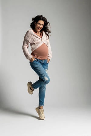 skinny fit zwangerschapsjeans Sophia Destroyed blue denim