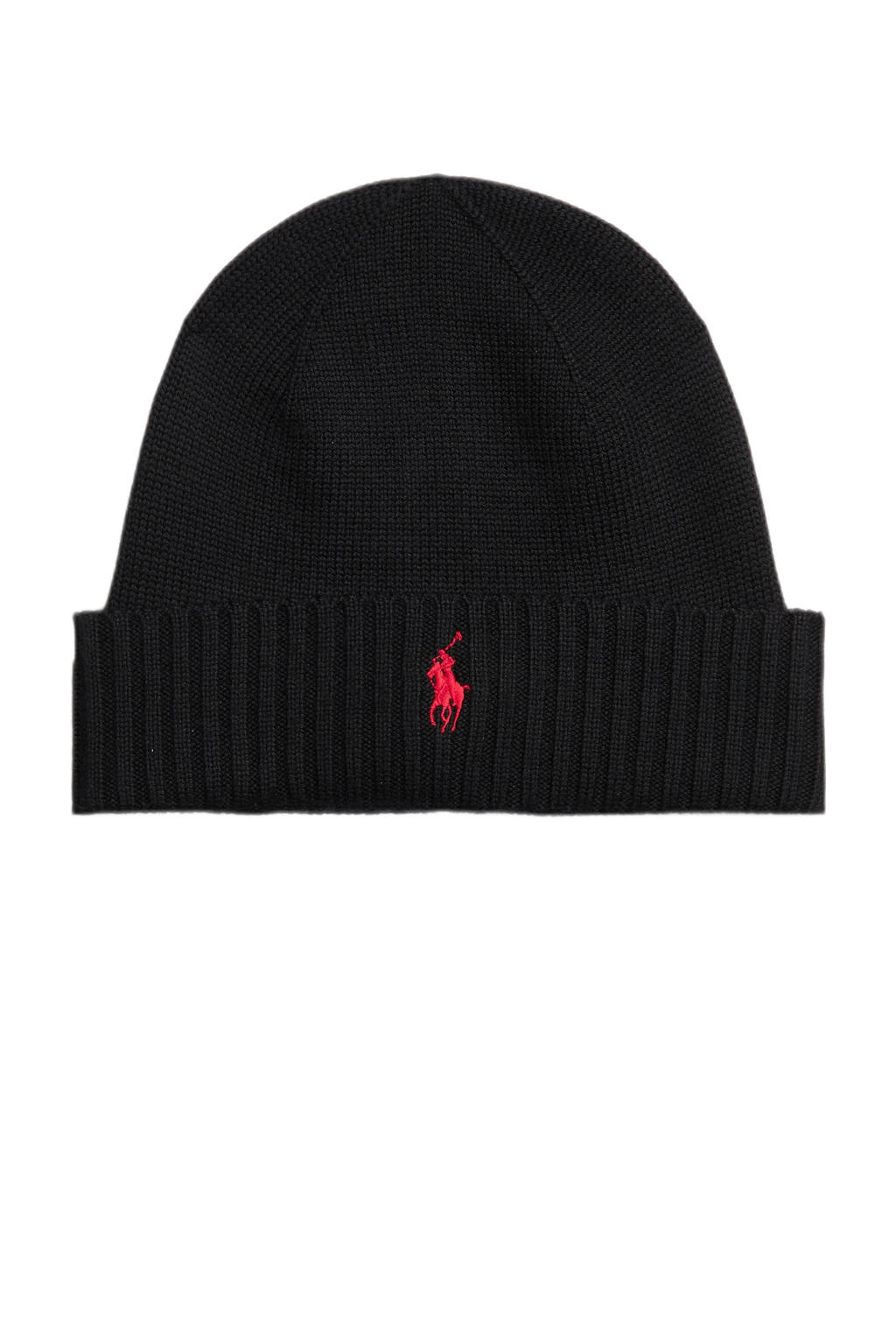 Ralph Lauren gebreide muts met logo zwart