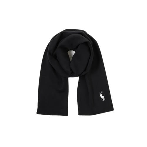 Ralph Lauren sjaal met logo zwart