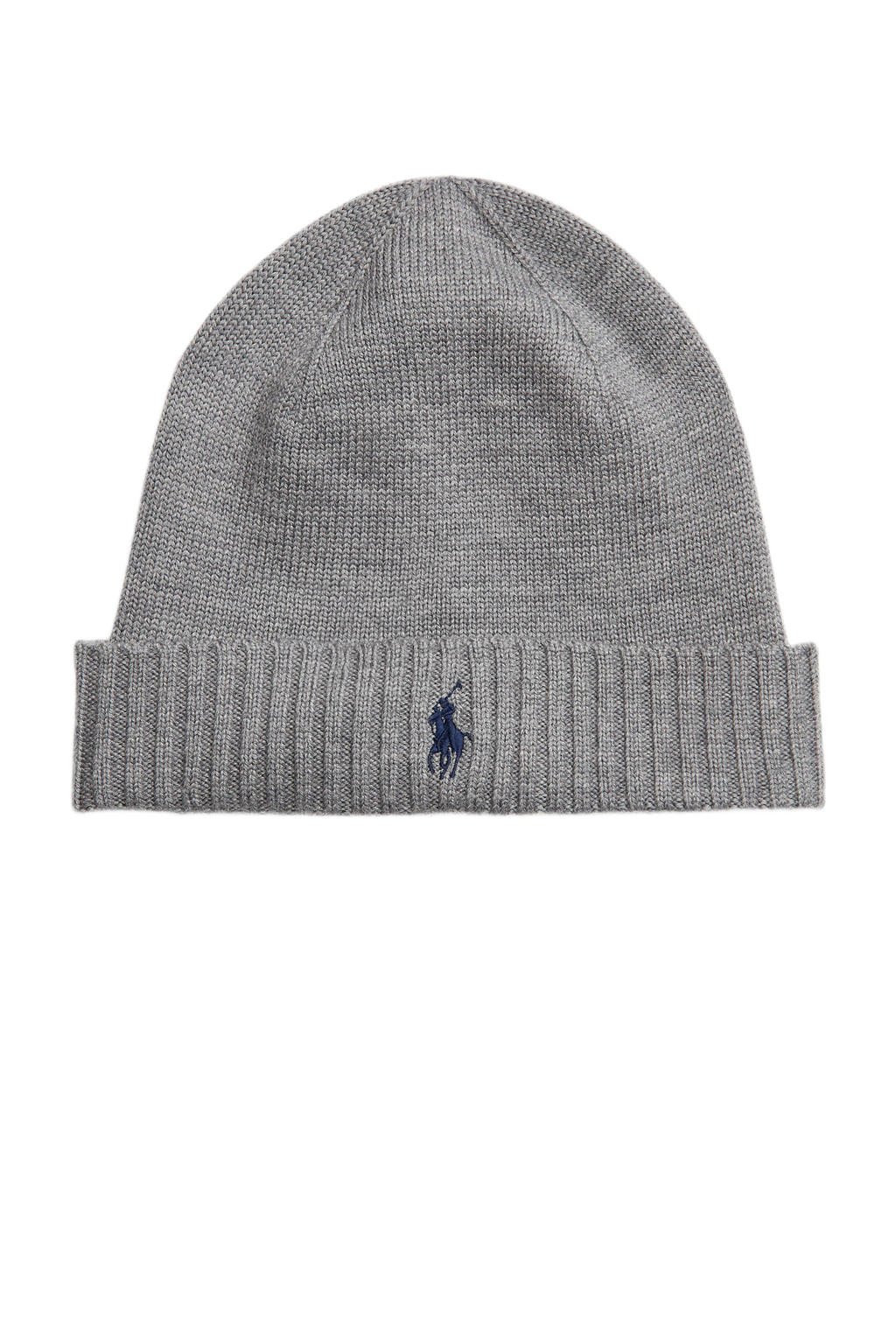 Ralph Lauren gebreide muts met logo grijs